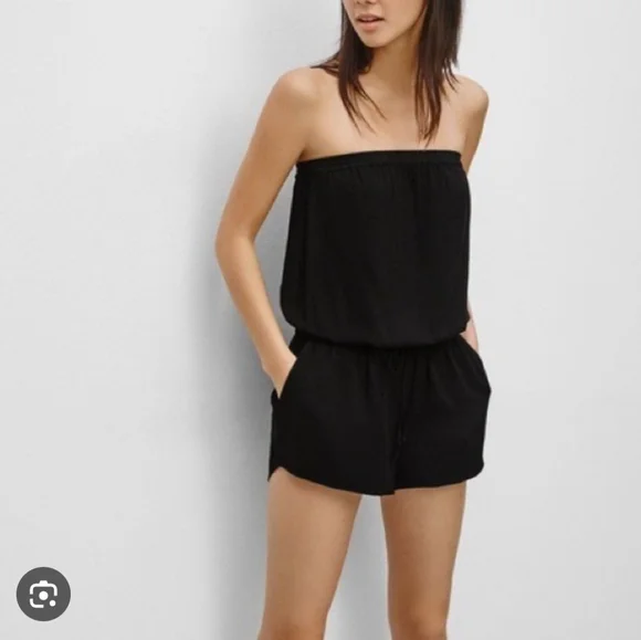 Anthropologie Talula Romper Sleeveless Black Summer Quiet Luxury - Picture 1 of 1